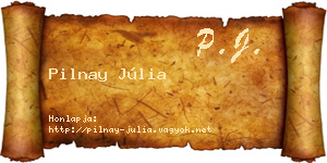 Pilnay Júlia névjegykártya